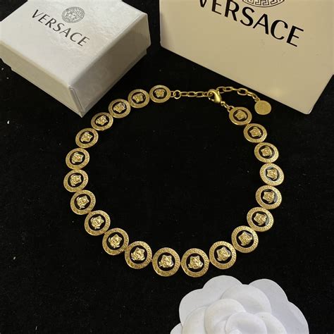 versace gold jewelry replica|authentic Versace necklace.